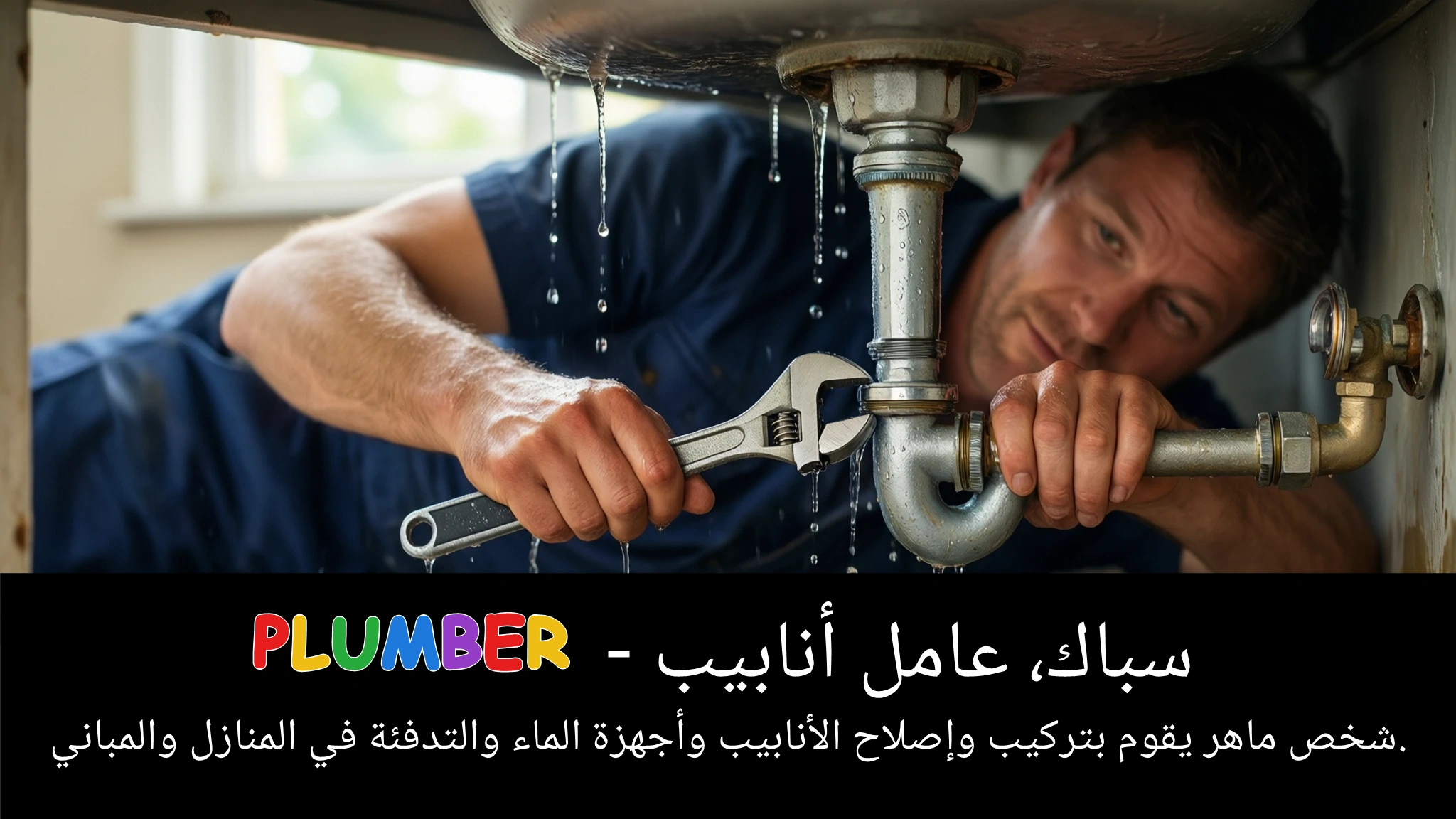 Arabic Illustration for plumber